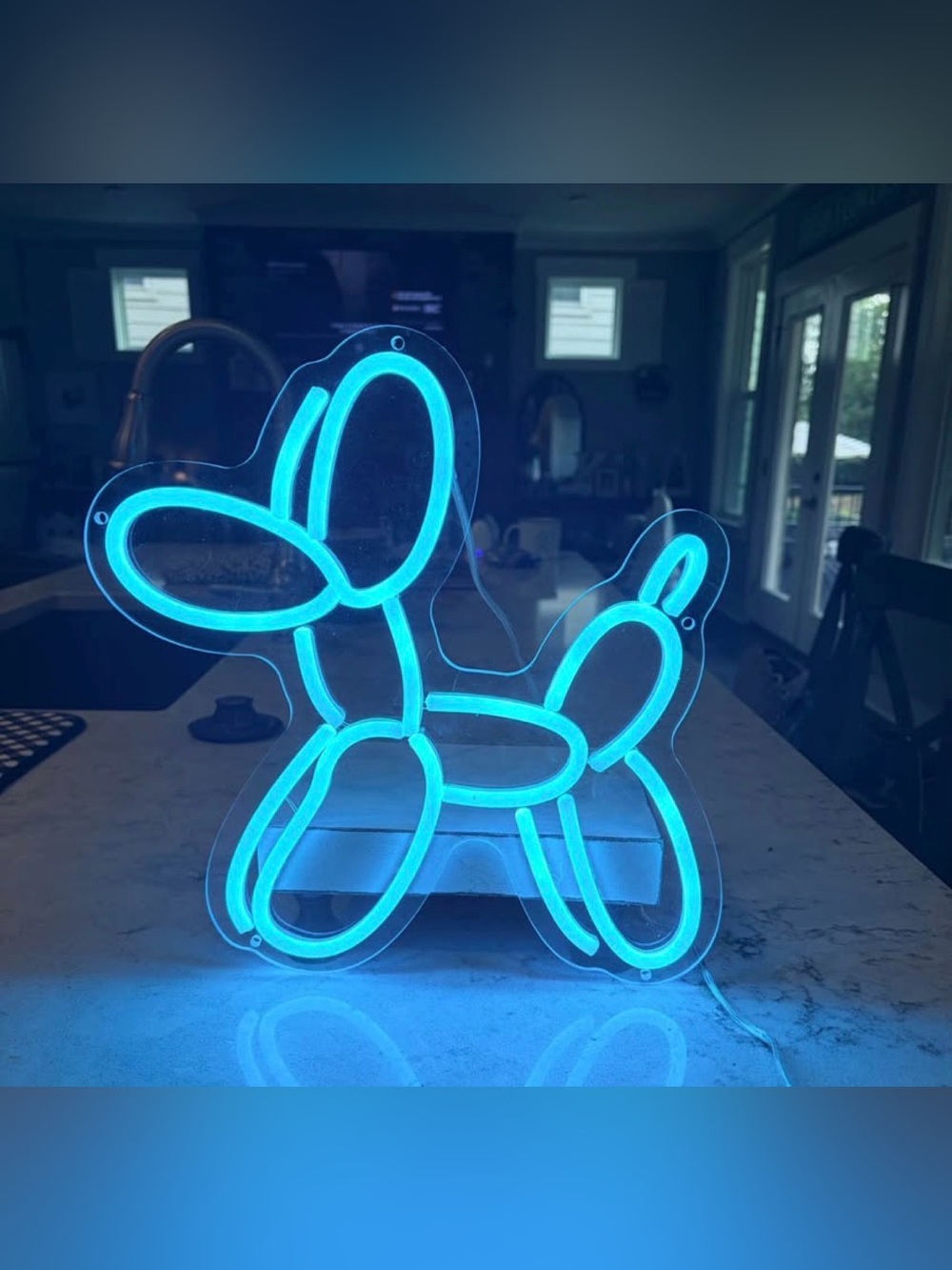 Blue Balloon Dog LED Accent Light - Unbranded